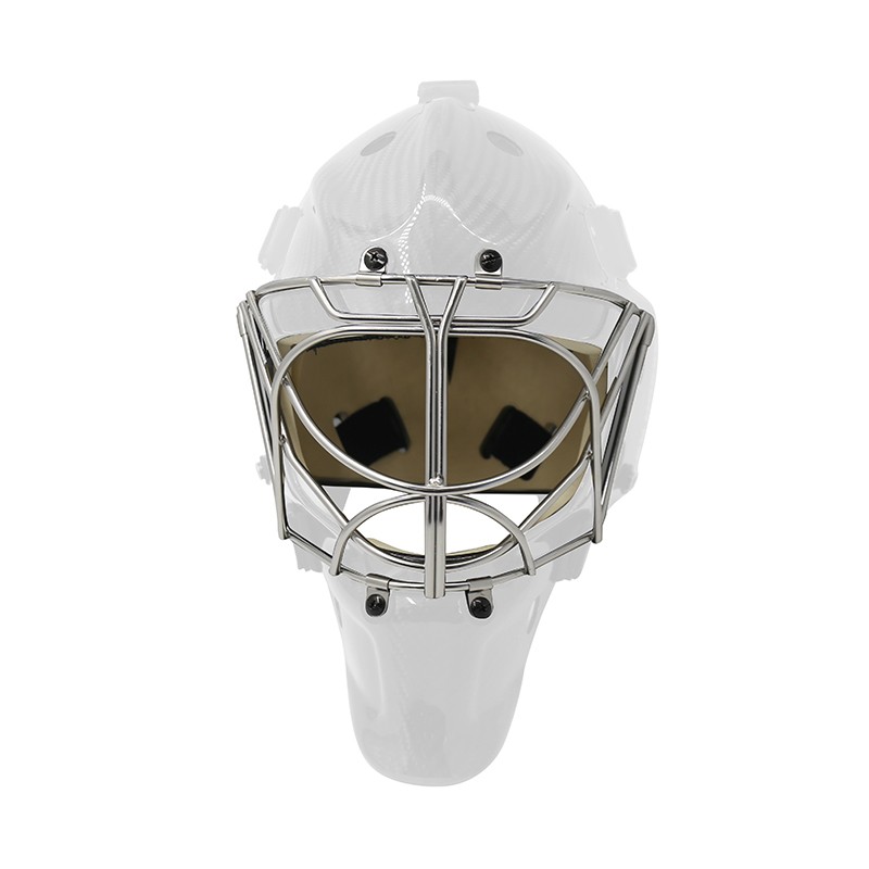 White Cat Eyes Hockey Goalie ဦးထုပ်